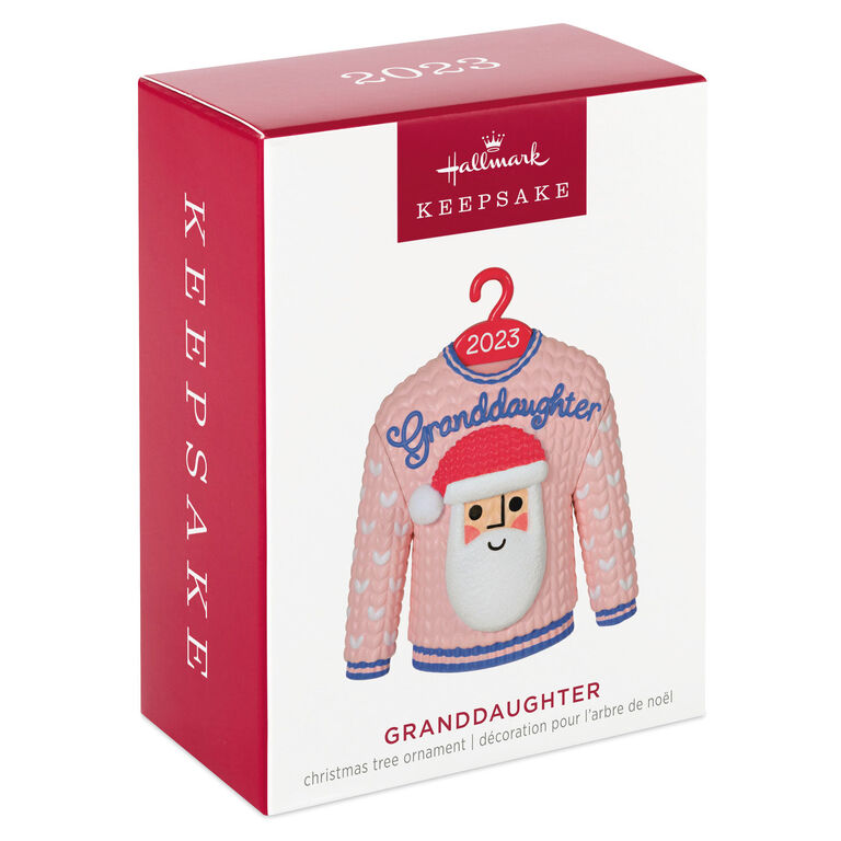 Hallmark Granddaughter Christmas Sweater 2023 Ornament