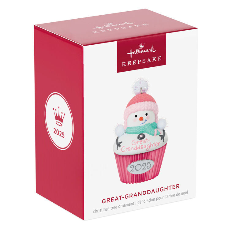 Hallmark Great-Granddaughter Cupcake 2025 Ornament