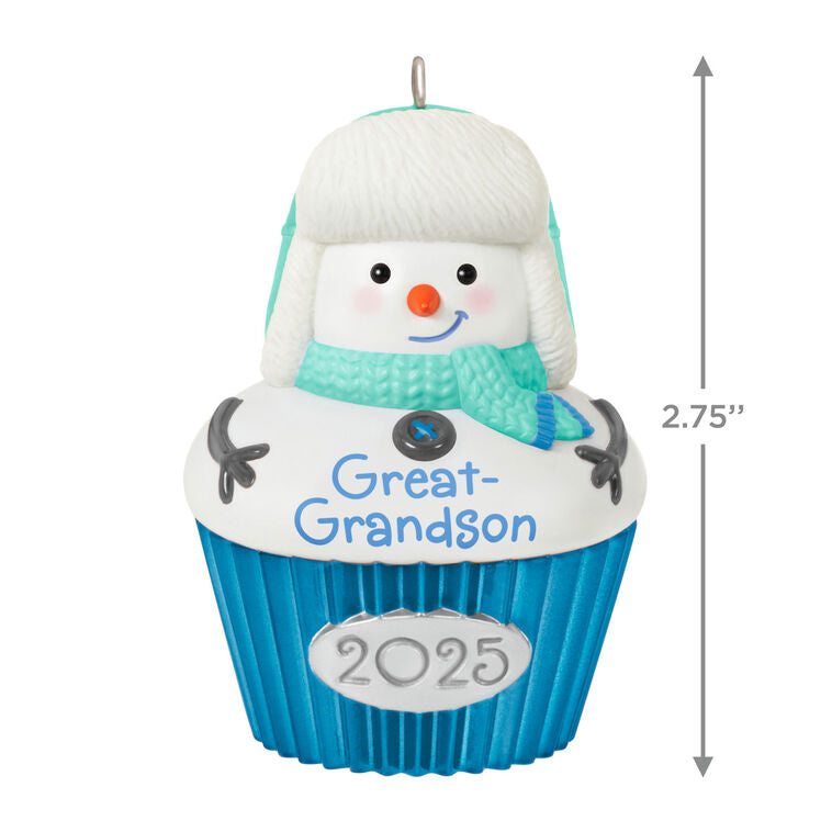 Hallmark Great-Grandson Cupcake 2025 Ornament