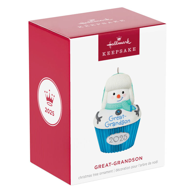 Hallmark Great-Grandson Cupcake 2025 Ornament