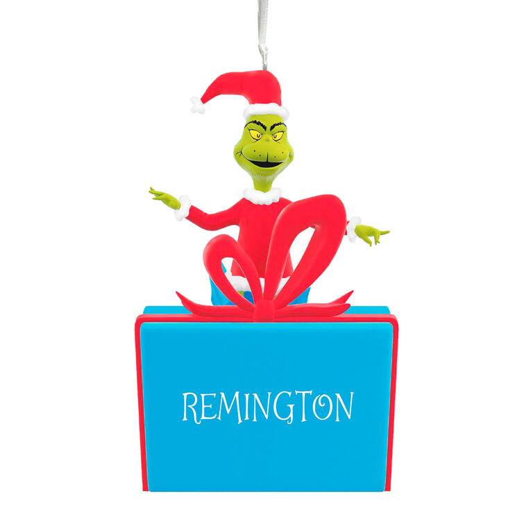 Hallmark Dr. Seuss's How The Grinch Stole Christmas!™ On Present Personalized Ornament, Custom Text