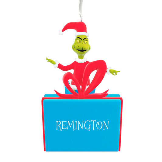 Hallmark Dr. Seuss's How The Grinch Stole Christmas!™ On Present Personalized Ornament, Custom Text