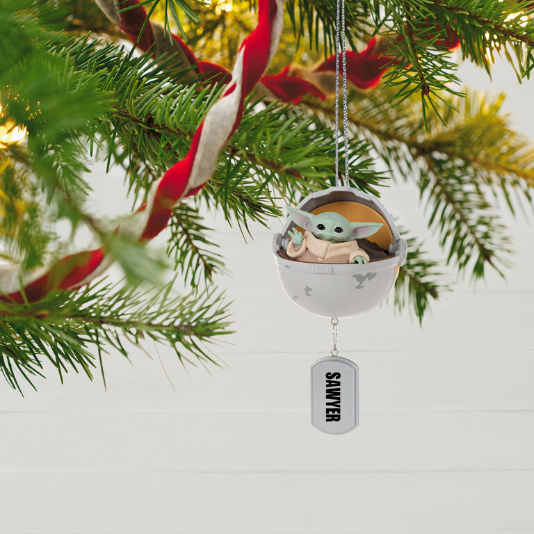 Hallmark Star Wars: The Mandalorian™ Grogu™ In Hovering Pram Personalized Ornament