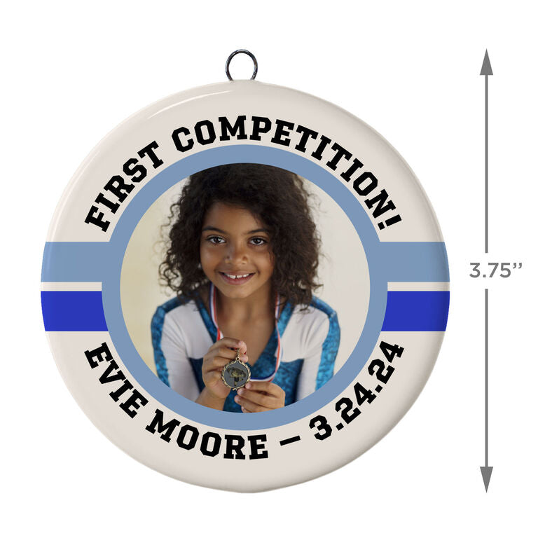  Gymnastics Ceramic Circle Personalized Photo Ornament