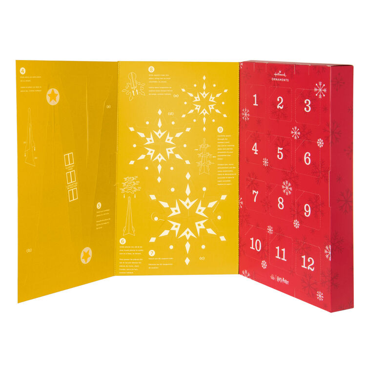  Harry Potter™ Hallmark Countdown Calendar Paper Tree Set With 12 Mini Ornaments