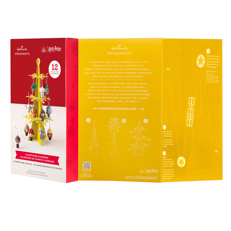 Harry Potter™ Hallmark Countdown Calendar Paper Tree Set With 12 Mini Ornaments