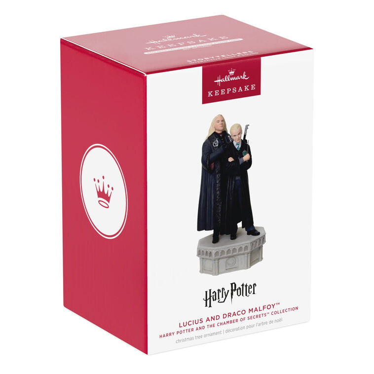 Hallmark Harry Potter And The Chamber Of Secrets™ Collection Lucius And Draco Malfoy™ Ornament With Light And Sound