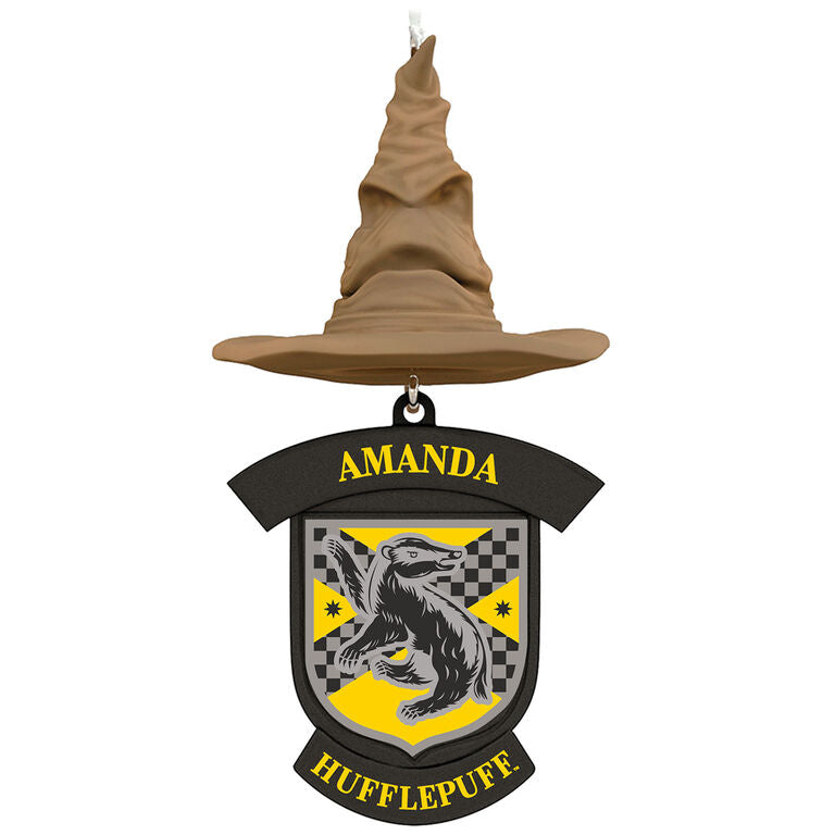  Harry Potter™ Sorting Hat Personalized Text Ornament, Hufflepuff™