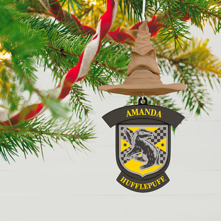  Harry Potter™ Sorting Hat Personalized Text Ornament, Hufflepuff™