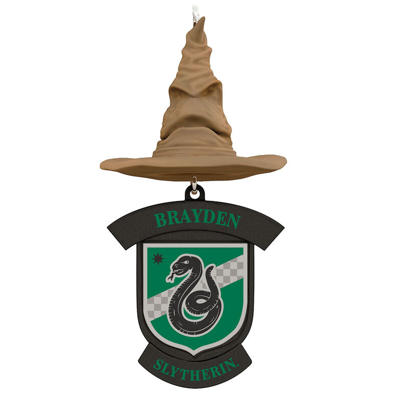  Harry Potter™ Sorting Hat Personalized Text Ornament, Slytherin™