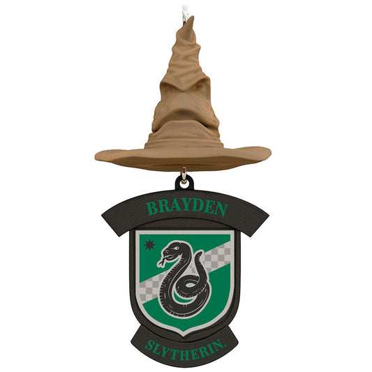  Harry Potter™ Sorting Hat Personalized Text Ornament, Slytherin™