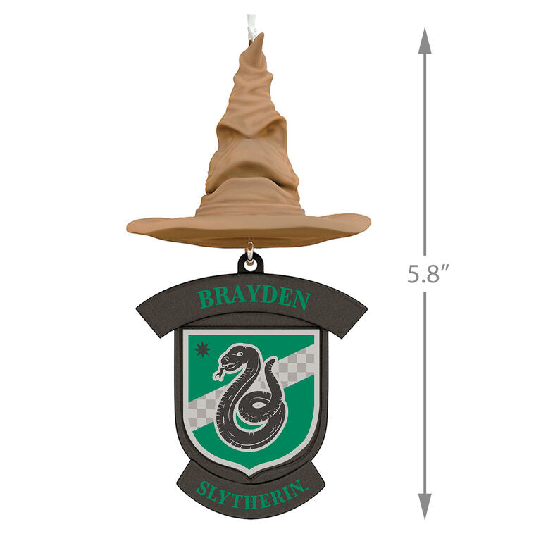  Harry Potter™ Sorting Hat Personalized Text Ornament, Slytherin™