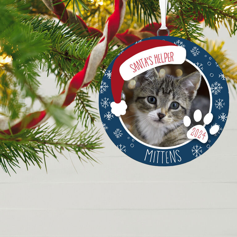 Hallmark Holiday Pet Personalized Text And Photo Ceramic Ornament