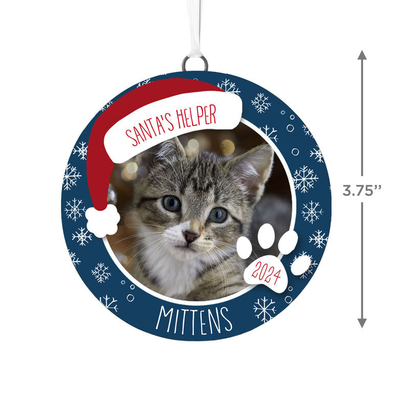 Hallmark Holiday Pet Personalized Text And Photo Ceramic Ornament