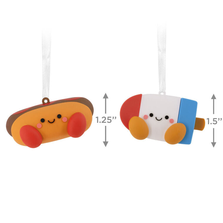  Better Together Hot Dog And Freeze Pop Magnetic Hallmark Ornaments, Set Of 2