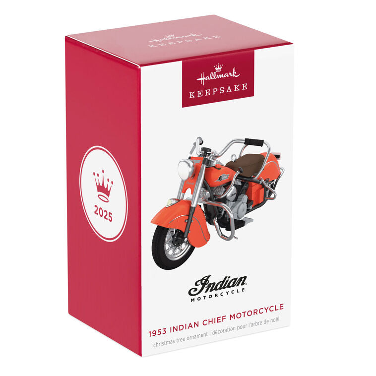 Hallmark 1953 Indian Chief Motorcycle 2025 Metal Ornament