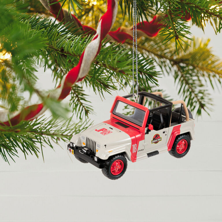 Hallmark The Car's The Star Jurassic Park 1992 Jeep Wrangler Metal Ornament