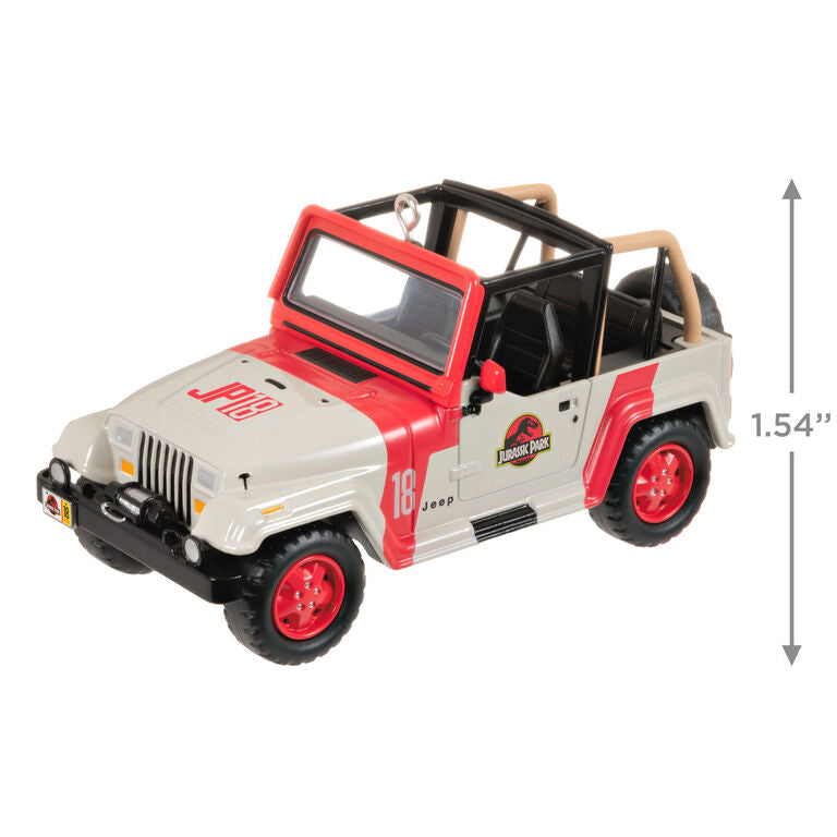 Hallmark The Car's The Star Jurassic Park 1992 Jeep Wrangler Metal Ornament