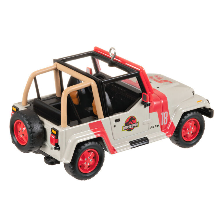Hallmark The Car's The Star Jurassic Park 1992 Jeep Wrangler Metal Ornament