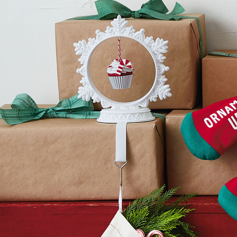 Hallmark Snowflake Ornament And Stocking Hanger