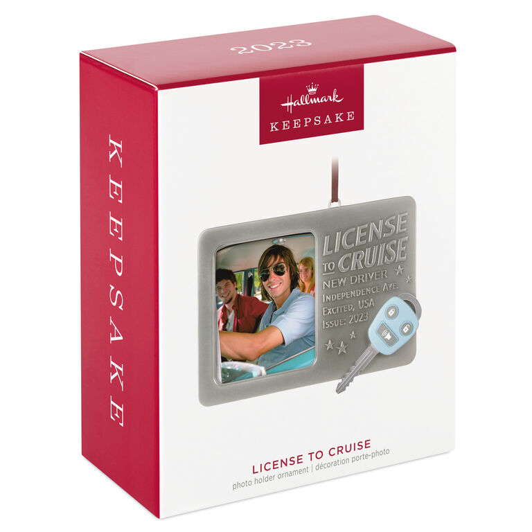 Hallmark License To Cruise 2023 Metal Photo Frame Ornament