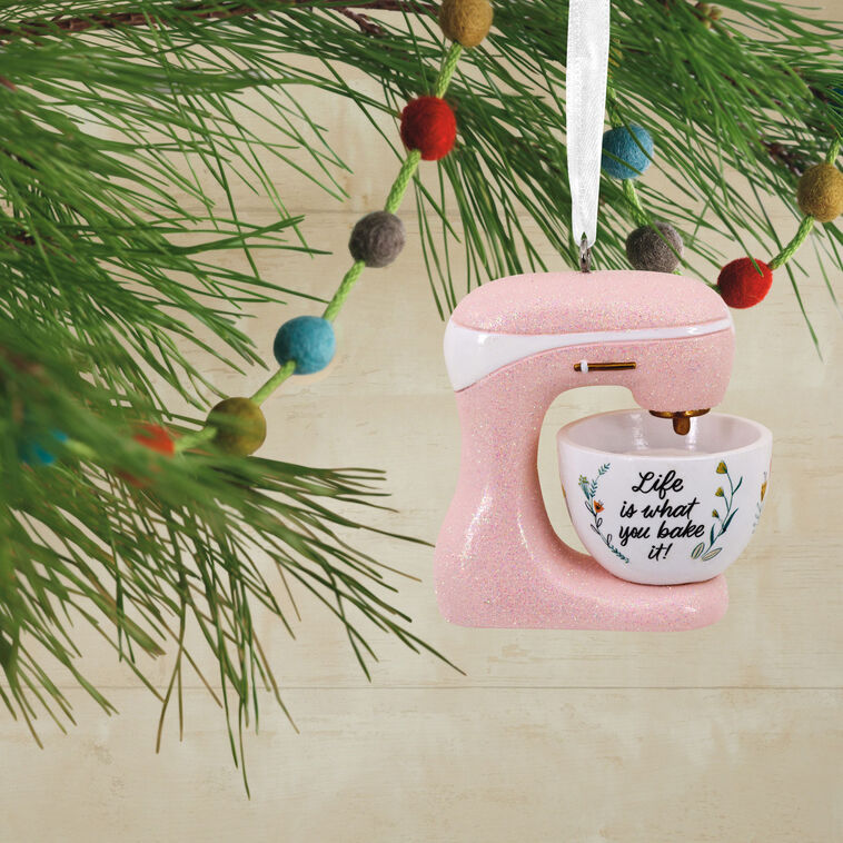  Life Is What You Bake It Pink Stand Mixer Hallmark Ornament