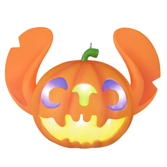 Hallmark Disney Lilo & Stitch Spooky Stitch Jack-o'-Lantern Ornament With Light