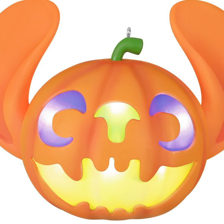 Hallmark Disney Lilo & Stitch Spooky Stitch Jack-o'-Lantern Ornament With Light