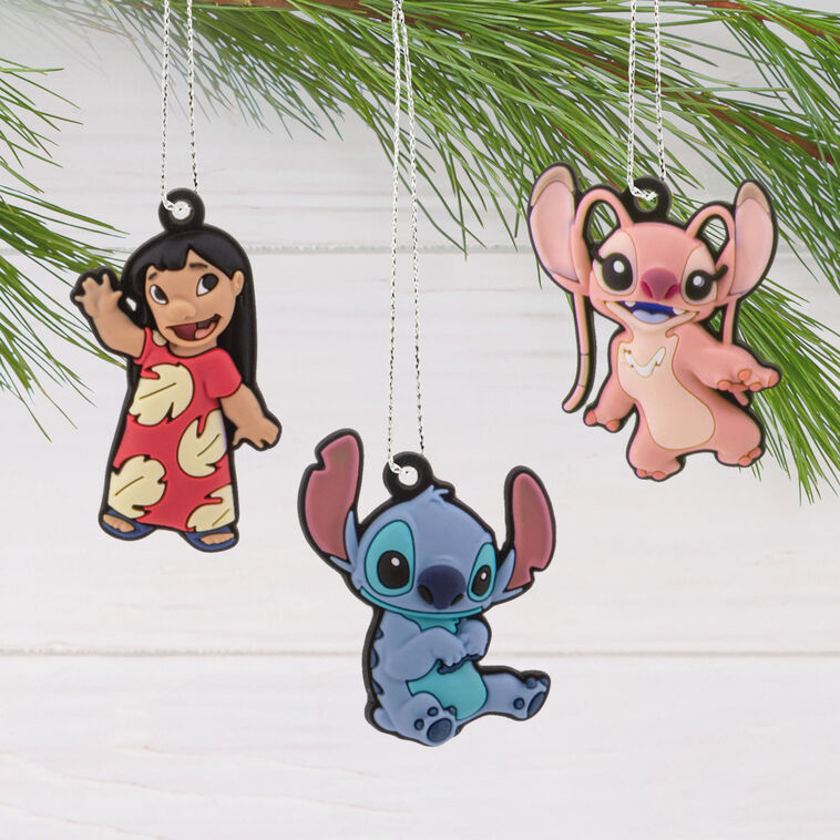  Mini Disney Stitch Hallmark Tree Topper And Ornaments, Set Of 5