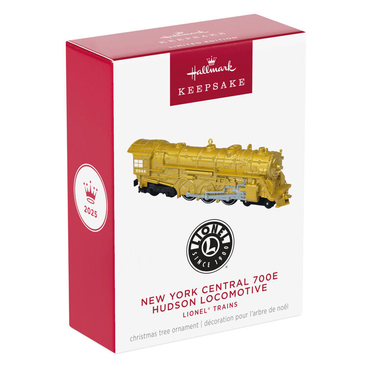 Hallmark Lionel® Trains New York Central 700E Hudson Locomotive Metallic Gold Metal Ornament
