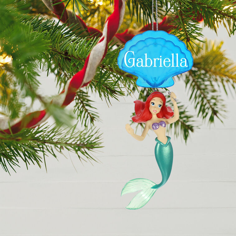Hallmark Disney The Little Mermaid Ariel Personalized Ornament, Custom Text