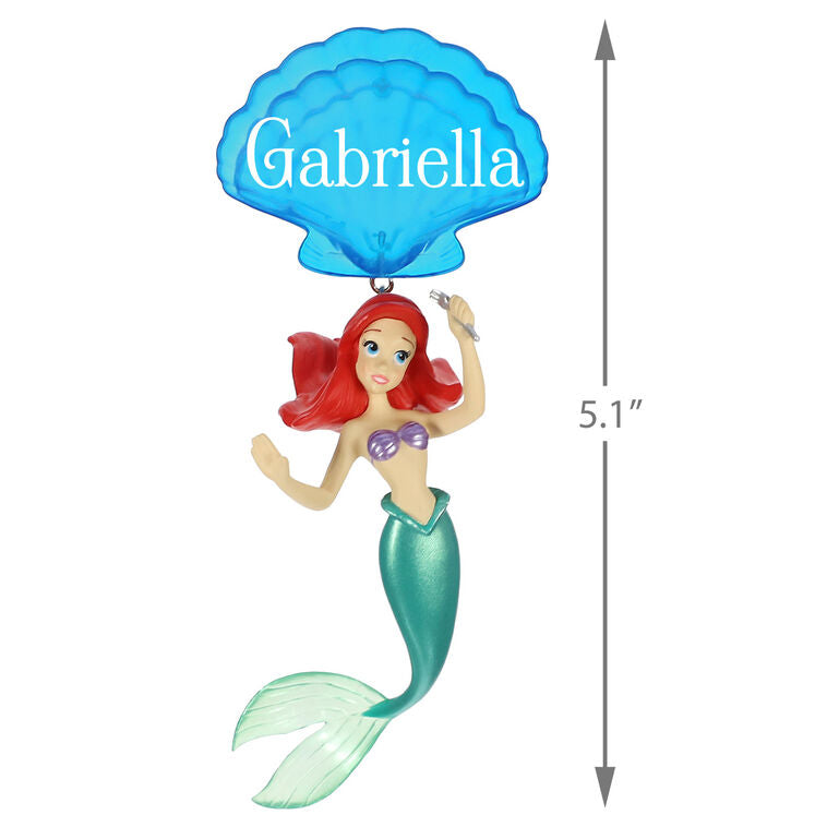 Hallmark Disney The Little Mermaid Ariel Personalized Ornament, Custom Text