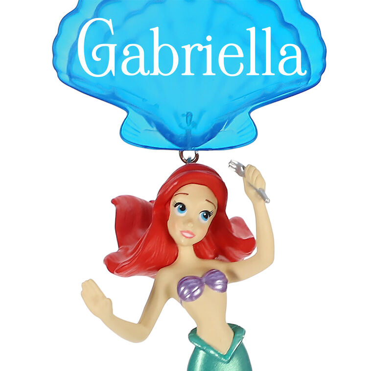 Hallmark Disney The Little Mermaid Ariel Personalized Ornament, Custom Text