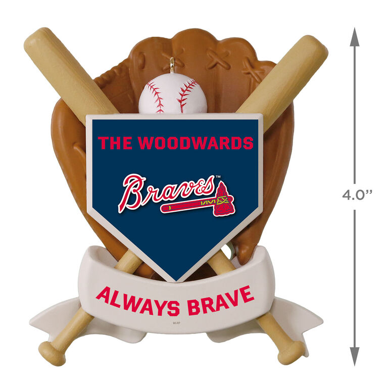  MLB Baseball Personalized Ornament, Braves™