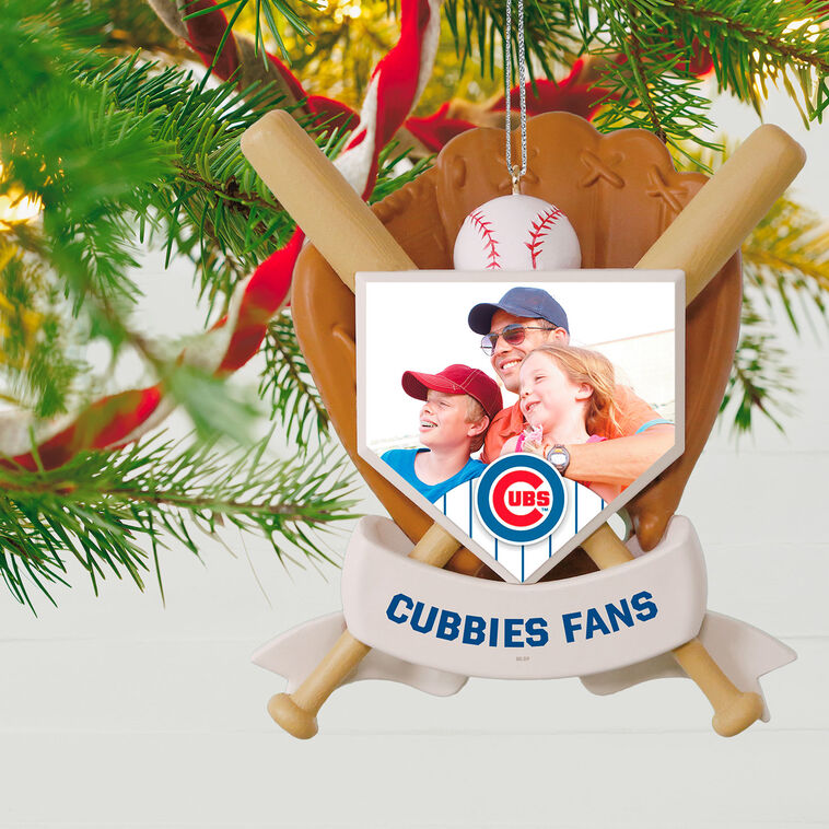 Hallmark MLB Chicago Cubs™ Baseball Personalized Ornament, Custom Photo And Text