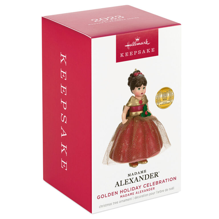 Hallmark Madame Alexander Golden Holiday Celebration Ornament