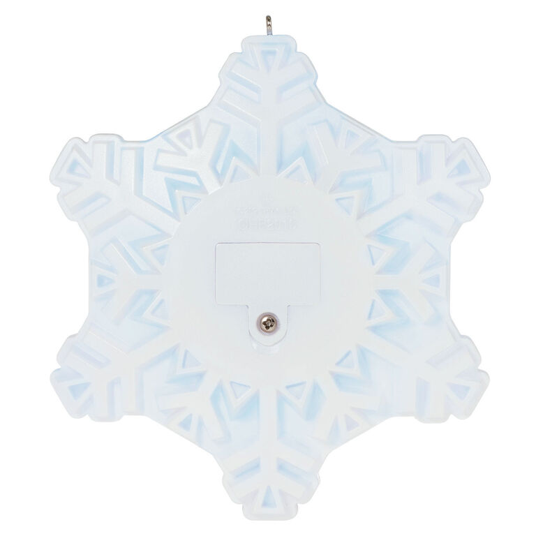 Hallmark Magic Sparkling Snowflake Block Text Personalized Ornament With Light