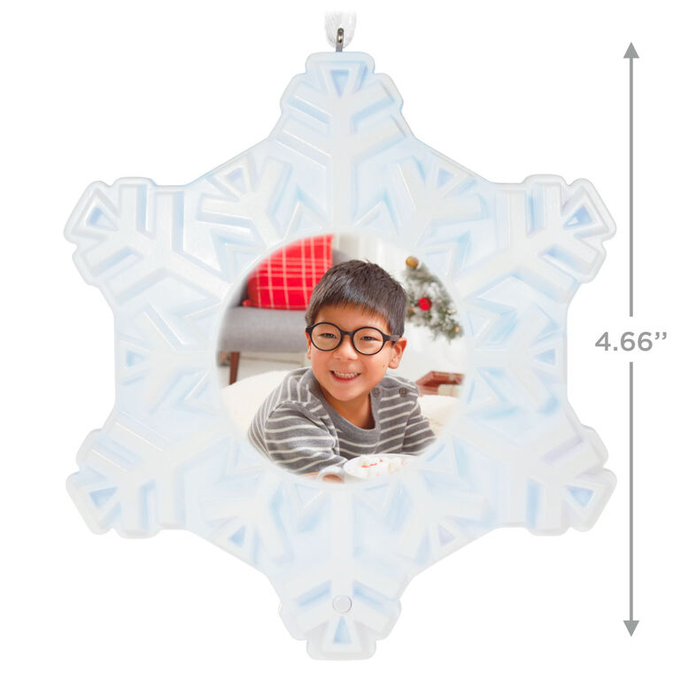Hallmark Magic Sparkling Snowflake Photo Personalized Ornament With Light