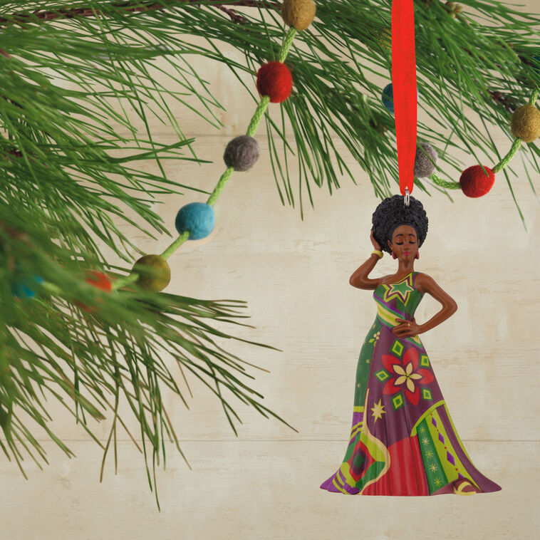  Mahogany Black Fashion Woman Hallmark Ornament