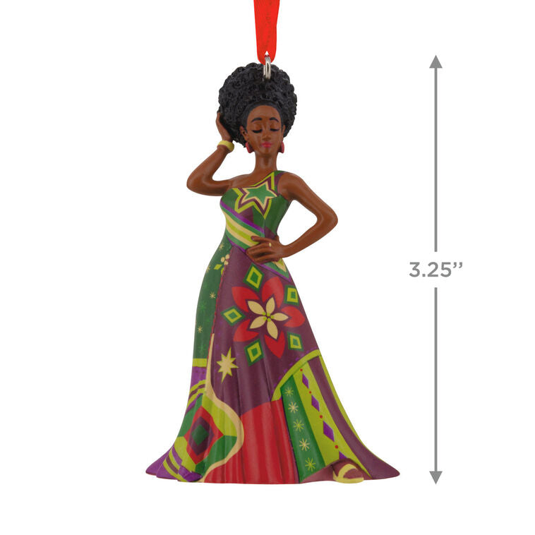  Mahogany Black Fashion Woman Hallmark Ornament