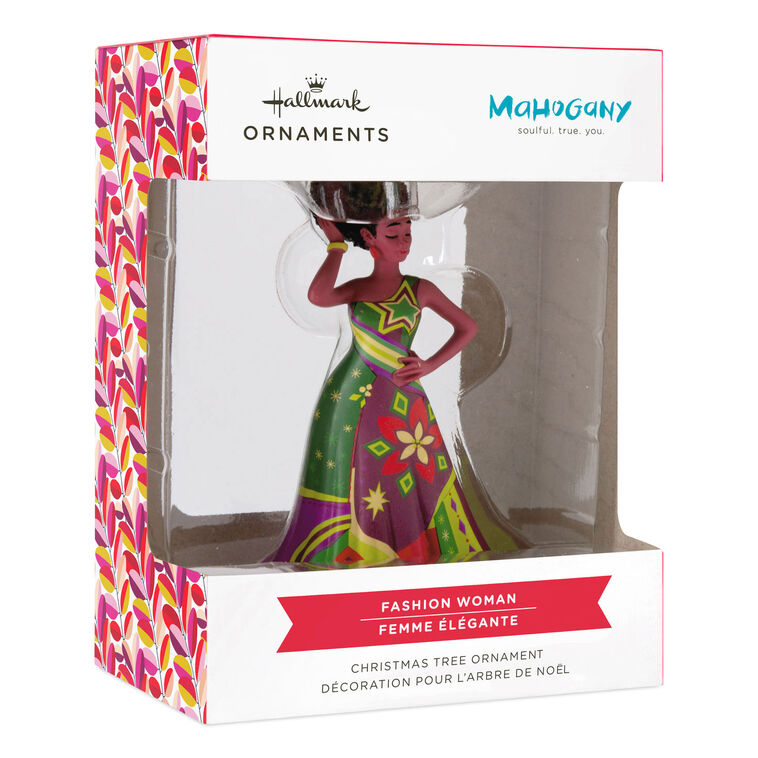  Mahogany Black Fashion Woman Hallmark Ornament