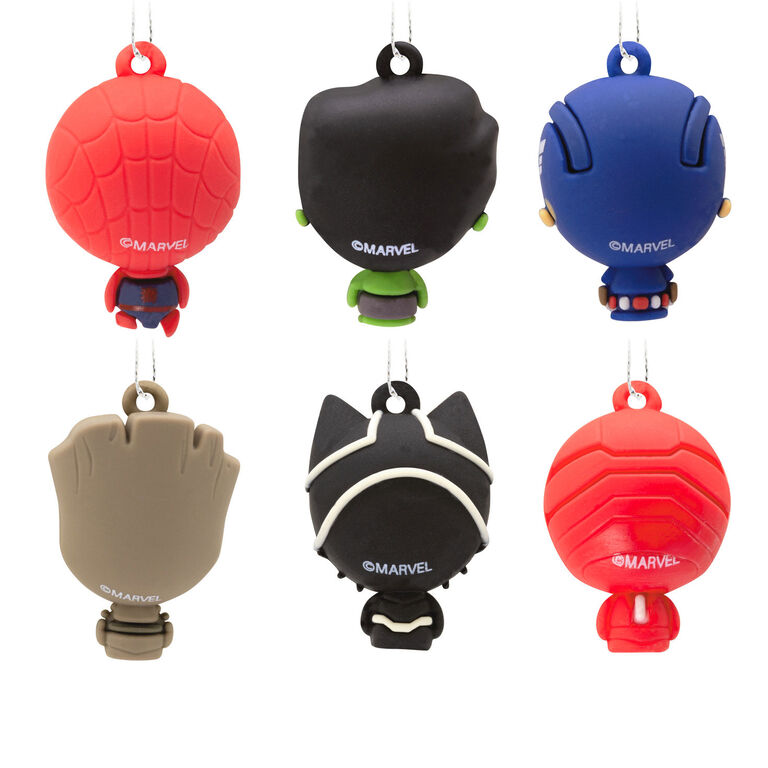  Mini Marvel Super Heroes Shatterproof Hallmark Ornaments, Set Of 6