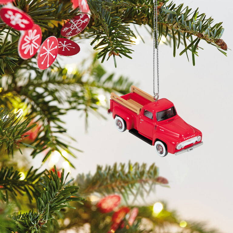 Hallmark Mini Lil' American Trucks 1954 Mercury M-100 2023 Metal Ornament, 0.75"