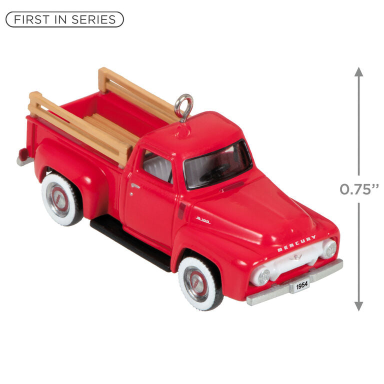 Hallmark Mini Lil' American Trucks 1954 Mercury M-100 2023 Metal Ornament, 0.75"