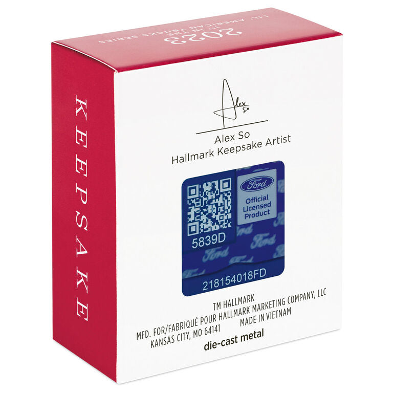 Hallmark Mini Lil' American Trucks 1954 Mercury M-100 2023 Metal Ornament, 0.75"
