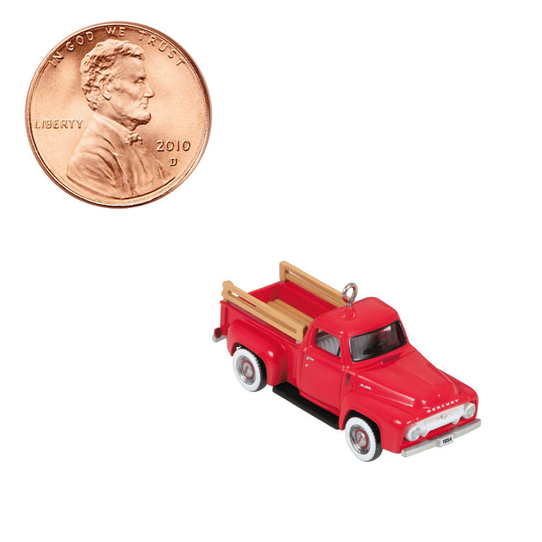 Hallmark Mini Lil' American Trucks 1954 Mercury M-100 2023 Metal Ornament, 0.75"