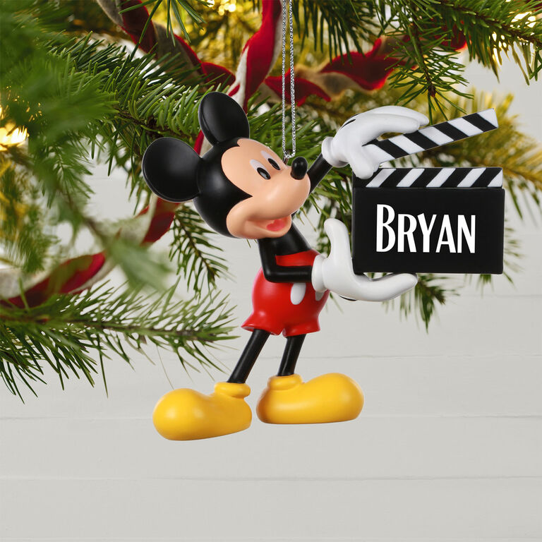 Hallmark Disney Mickey Mouse With Clapperboard Personalized Ornament