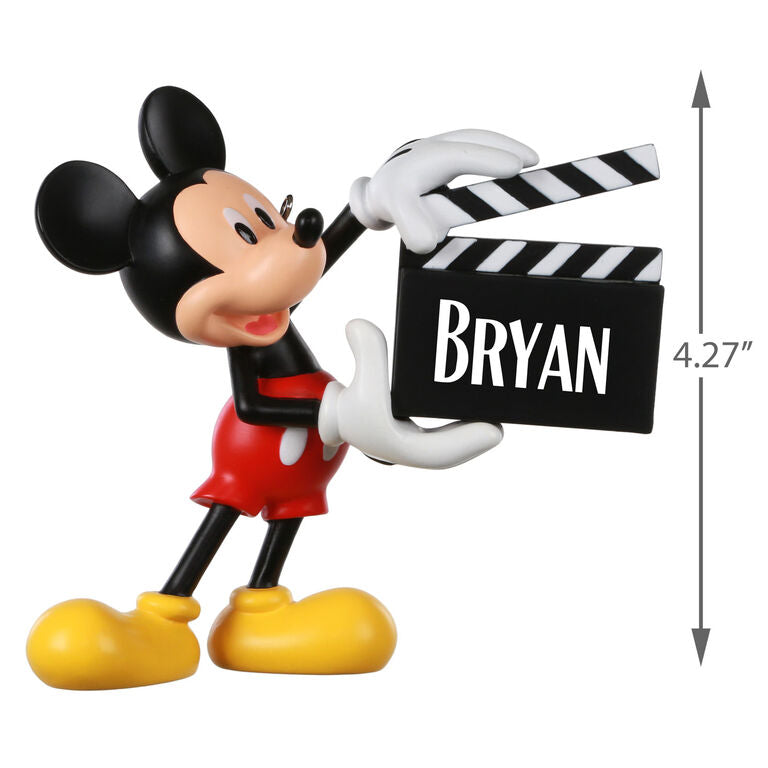 Hallmark Disney Mickey Mouse With Clapperboard Personalized Ornament