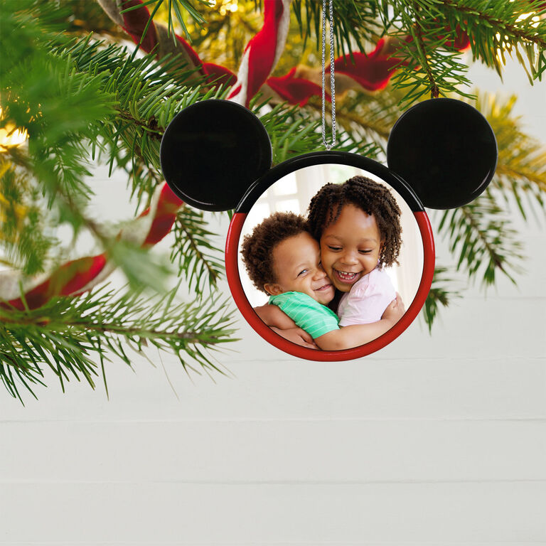 Hallmark Disney Mickey Mouse Ears Silhouette Personalized Photo Ornament