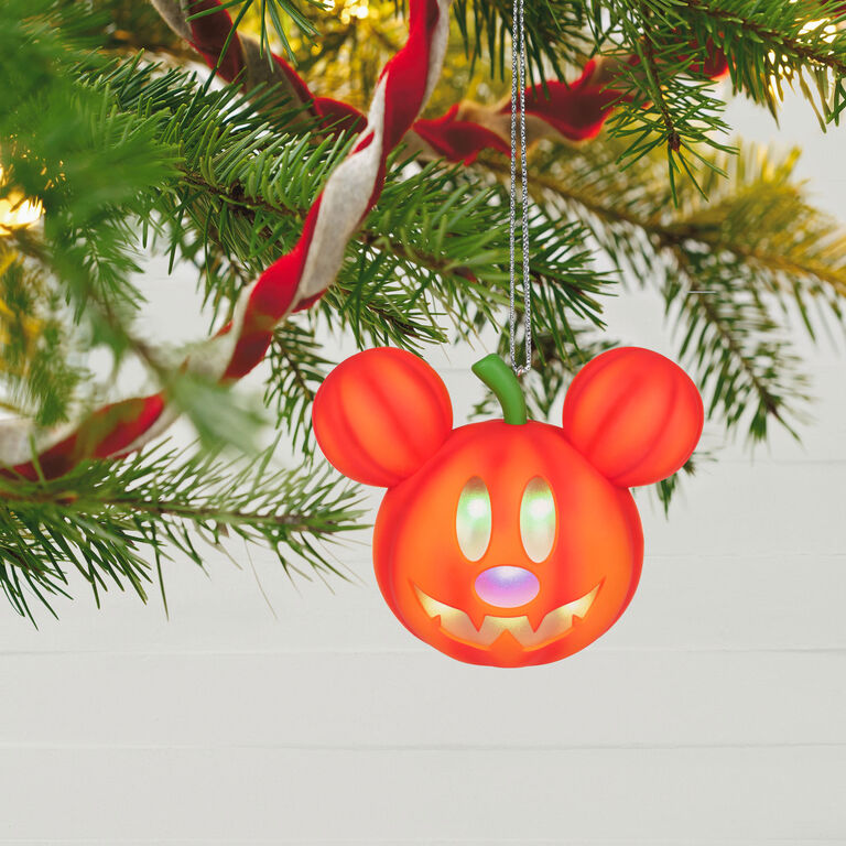 Hallmark Disney Mickey Mouse Mysterious Mickey Jack-o'-Lantern Ornament With Light